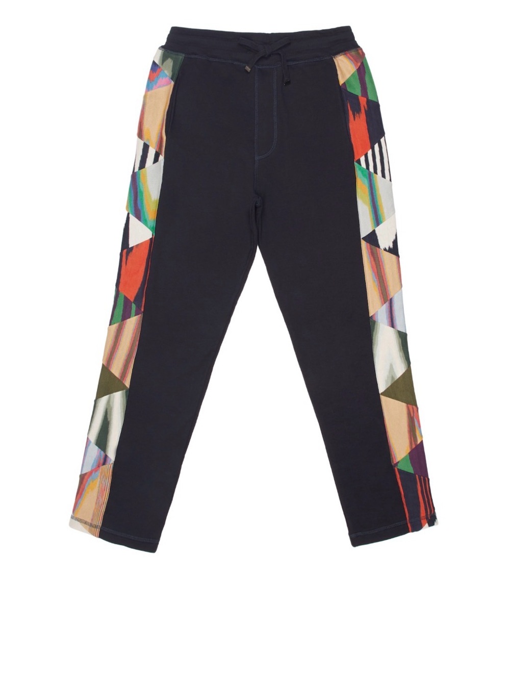 Missoni Black Joggers with Multicolor Geometric Side Panels